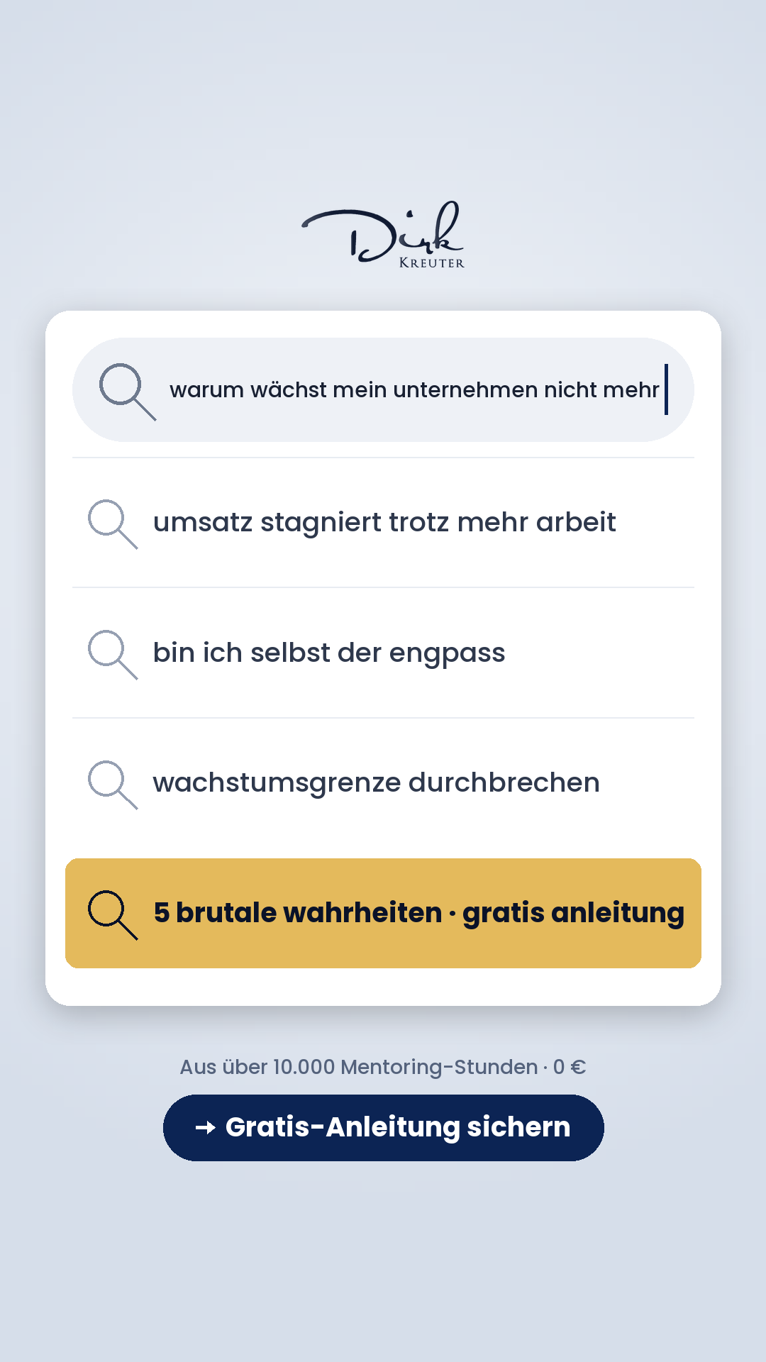Dirk Kreuter Facebook ad