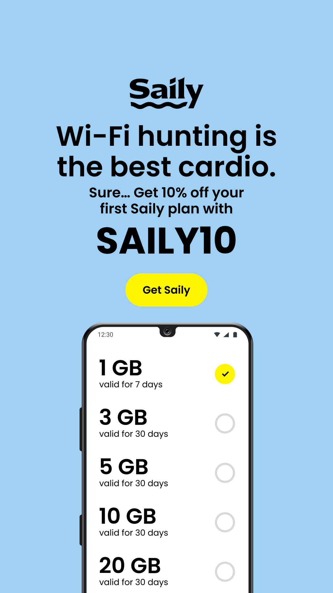 Saily Facebook ad