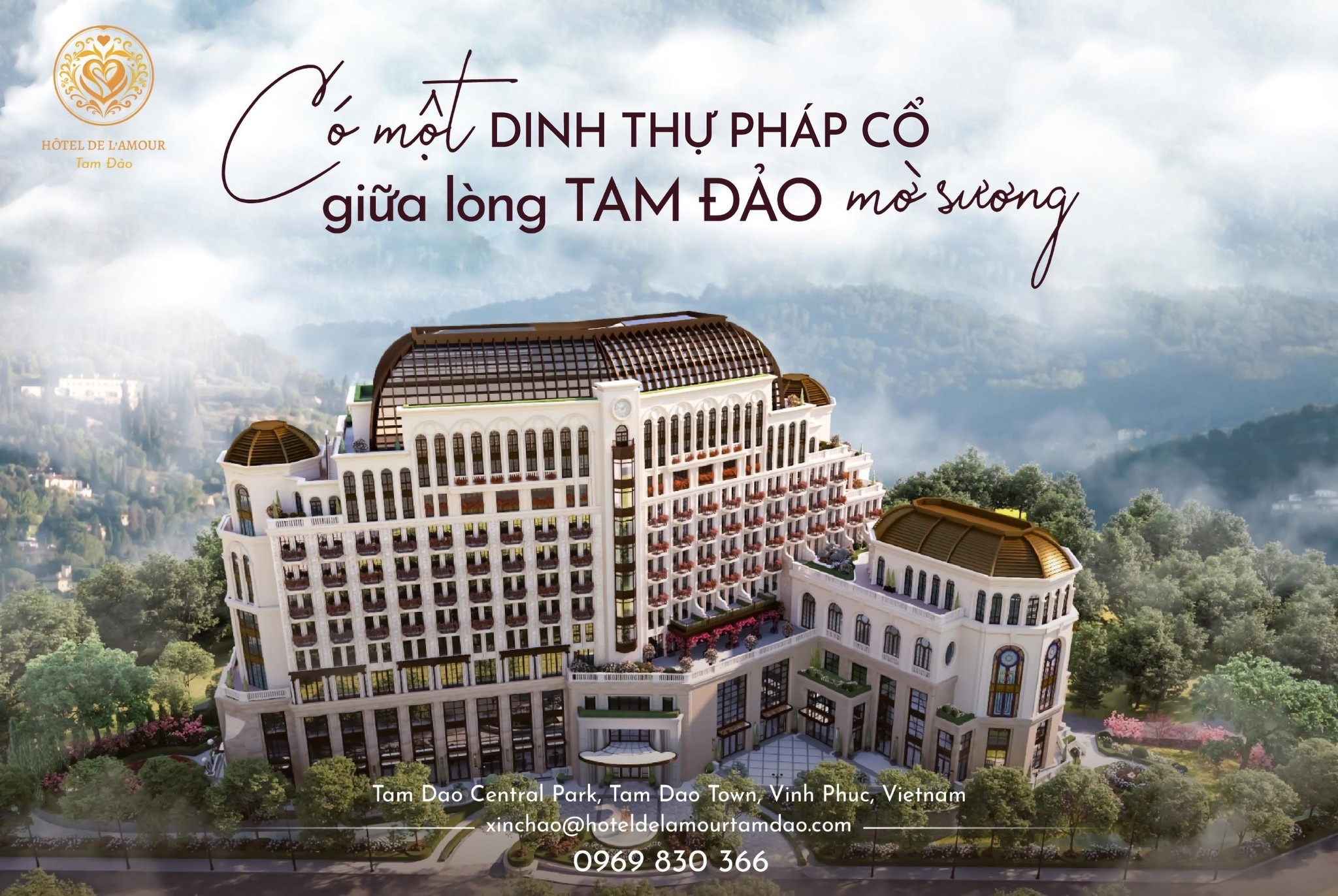 Hôtel de l'Amour Tam Đảo Facebook ad: A FRENCH MANSION AMIDST THE ENCHANTING MIST OF…