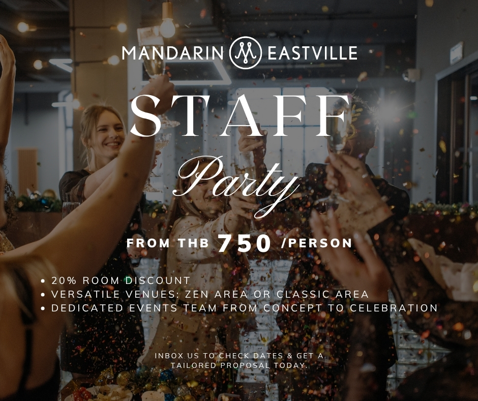 Mandarin Eastville, Pattaya Facebook ad: 𝗦𝘁𝗮𝗳𝗳 𝗣𝗮𝗿𝘁𝘆 ที่ 𝗠𝗮𝗻𝗱𝗮𝗿𝗶𝗻…