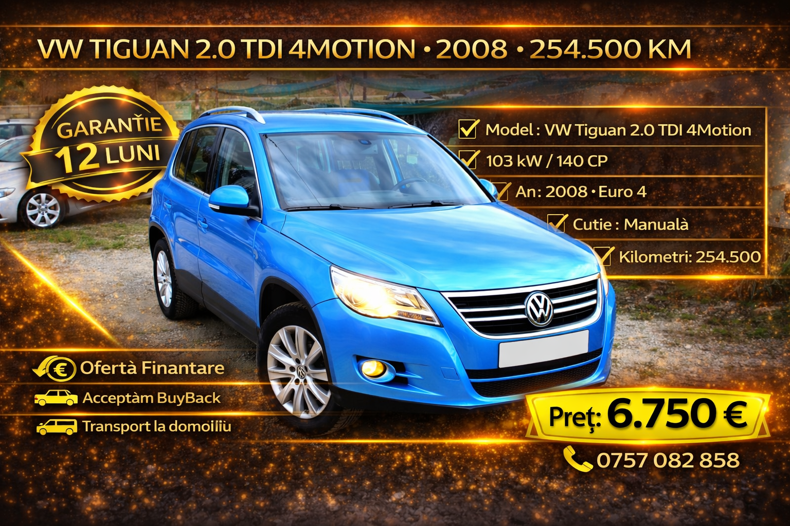 Adipol Automobile - Vanzari auto second-hand Facebook ad: VW Tiguan 2.0 TDI 4Motion • 2008 •…