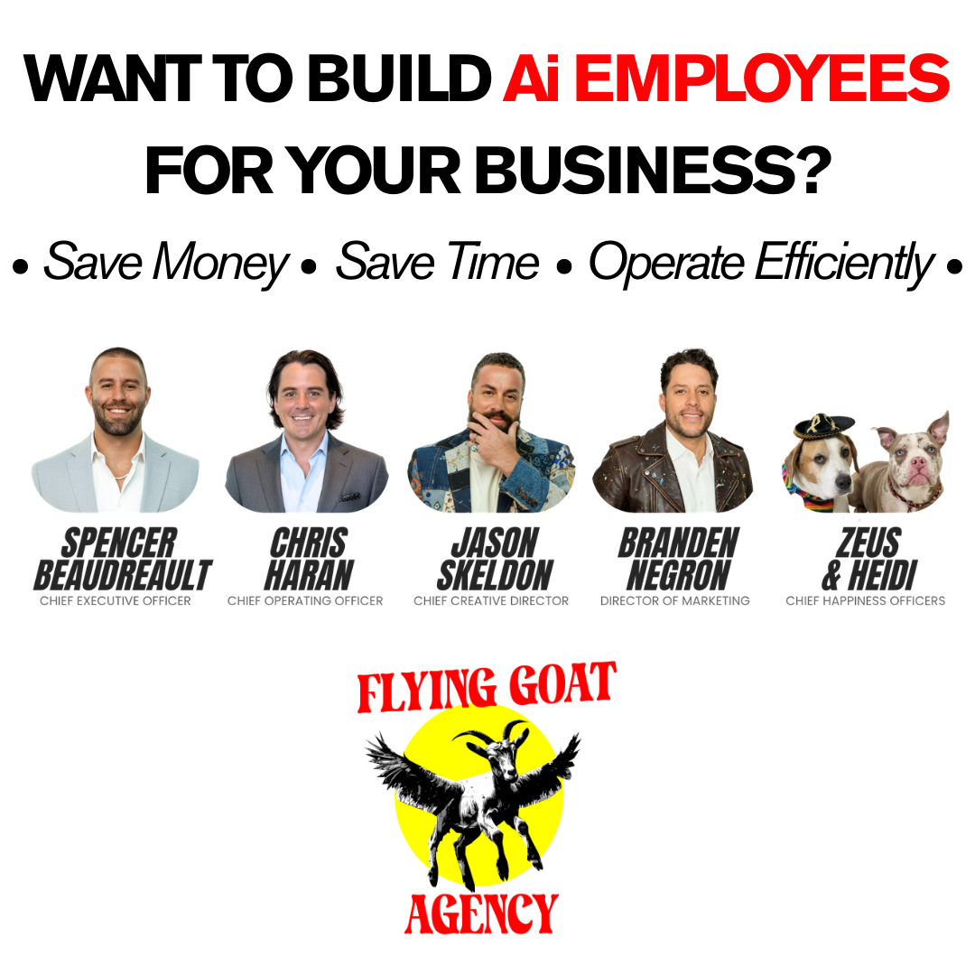 Flying Goat Agency Facebook ad: Build AI Employees Across Your Business