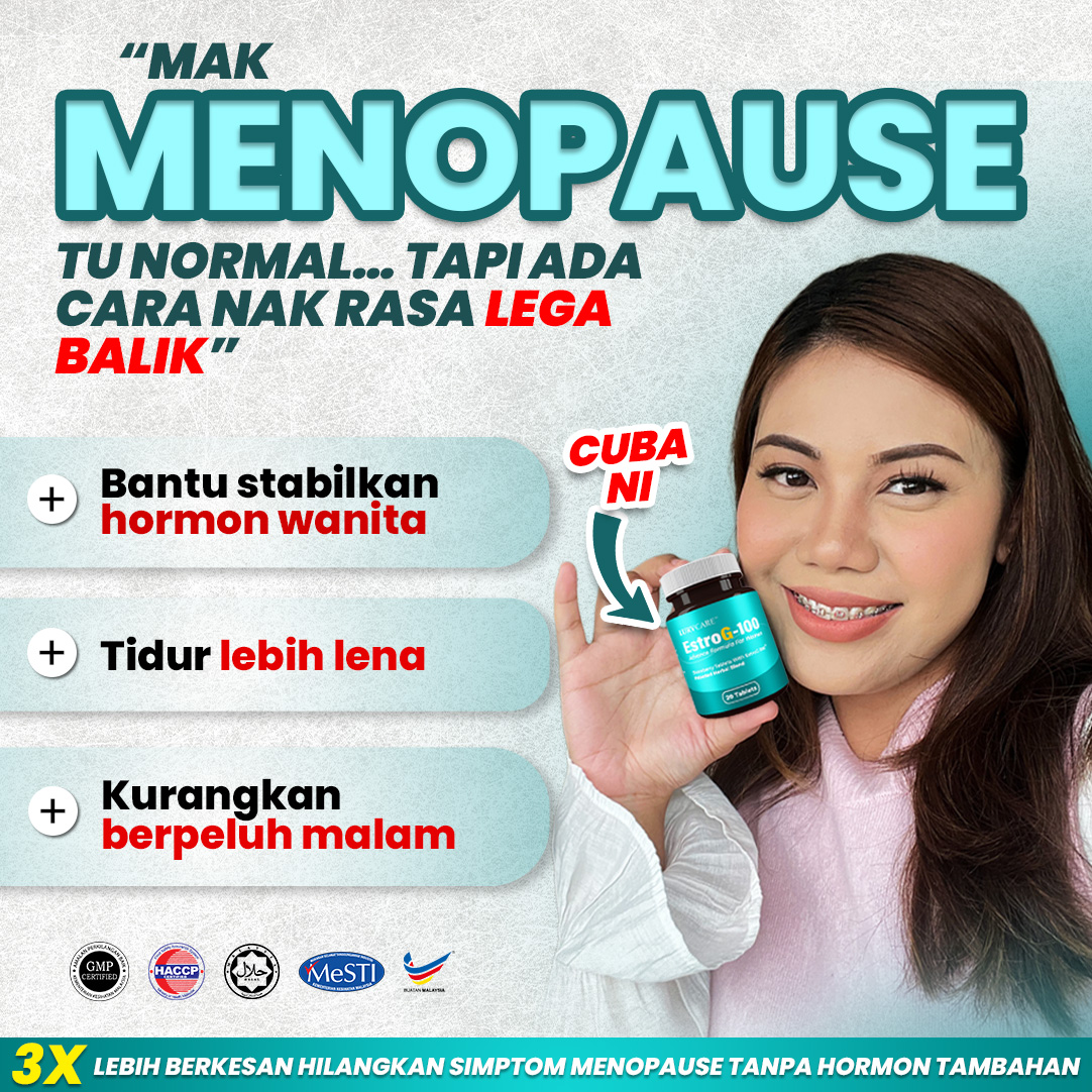 EstroG100 - Menopause Support Untuk Wanita Facebook ad: Stabilkan Hormon Dalaman Dengan Herba Semulajadi >>