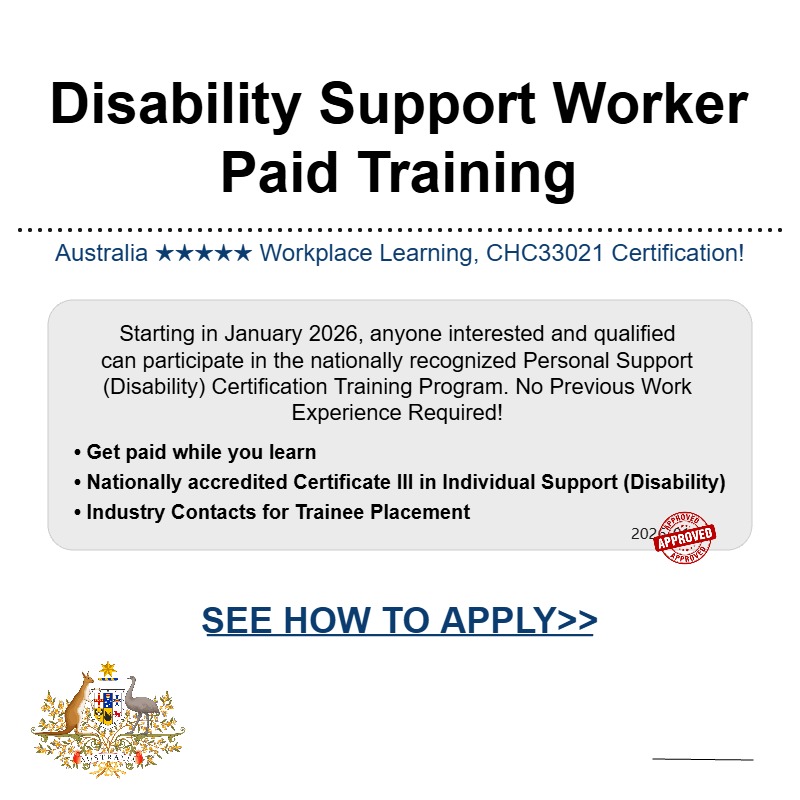 Todayshare Facebook ad: Australian Disability Support Worker Training: Pathways to…