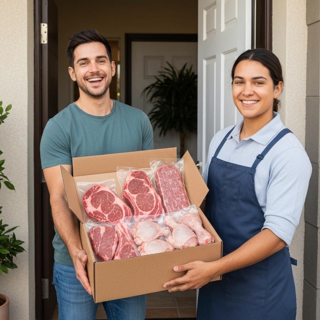 Consumer Insights Now Facebook ad: Online Butcher Meat Delivery USA.