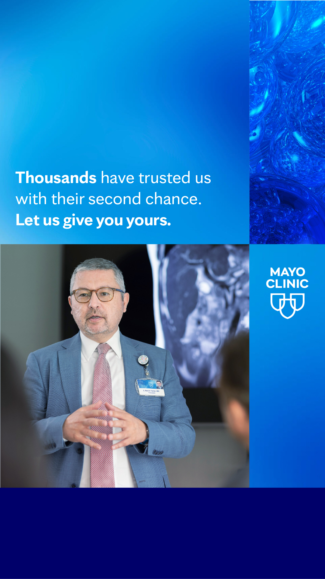 Transplantation at Mayo Clinic Facebook ad