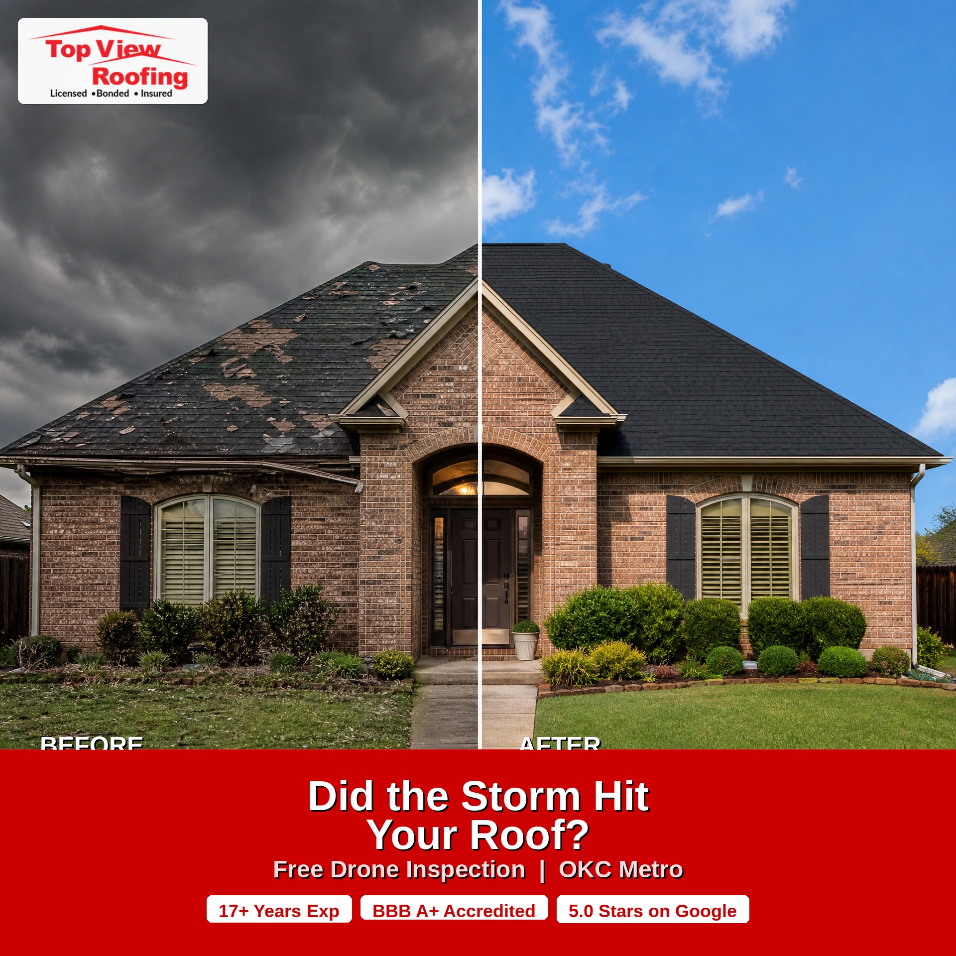 Top View Roofing Facebook ad