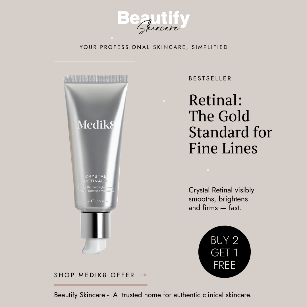 Beautify Skincare Facebook ad: Medik8 Bestsellers On Sale