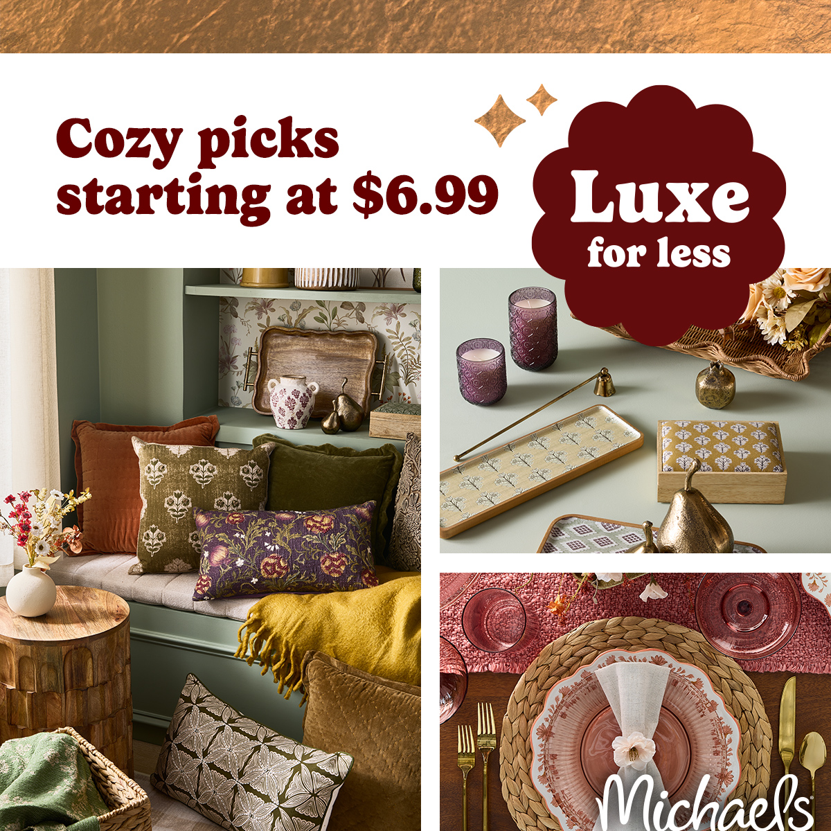 Michaels Stores Facebook ad: Fresh finds for fall