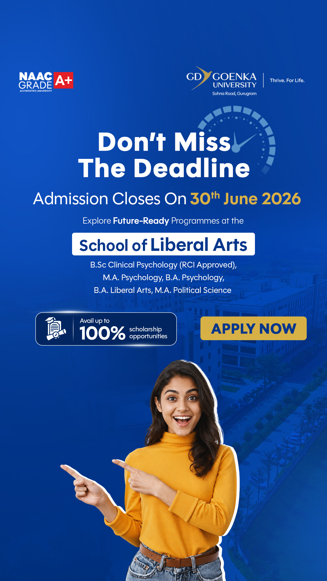 GD Goenka University Facebook ad