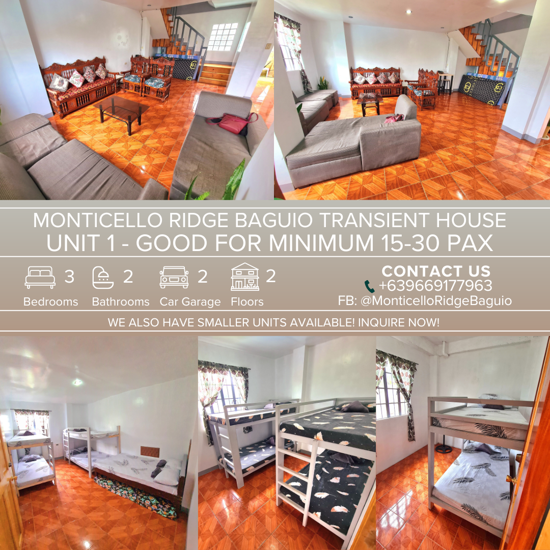 Monticello Ridge Baguio Transient House Facebook ad: Chat in Messenger