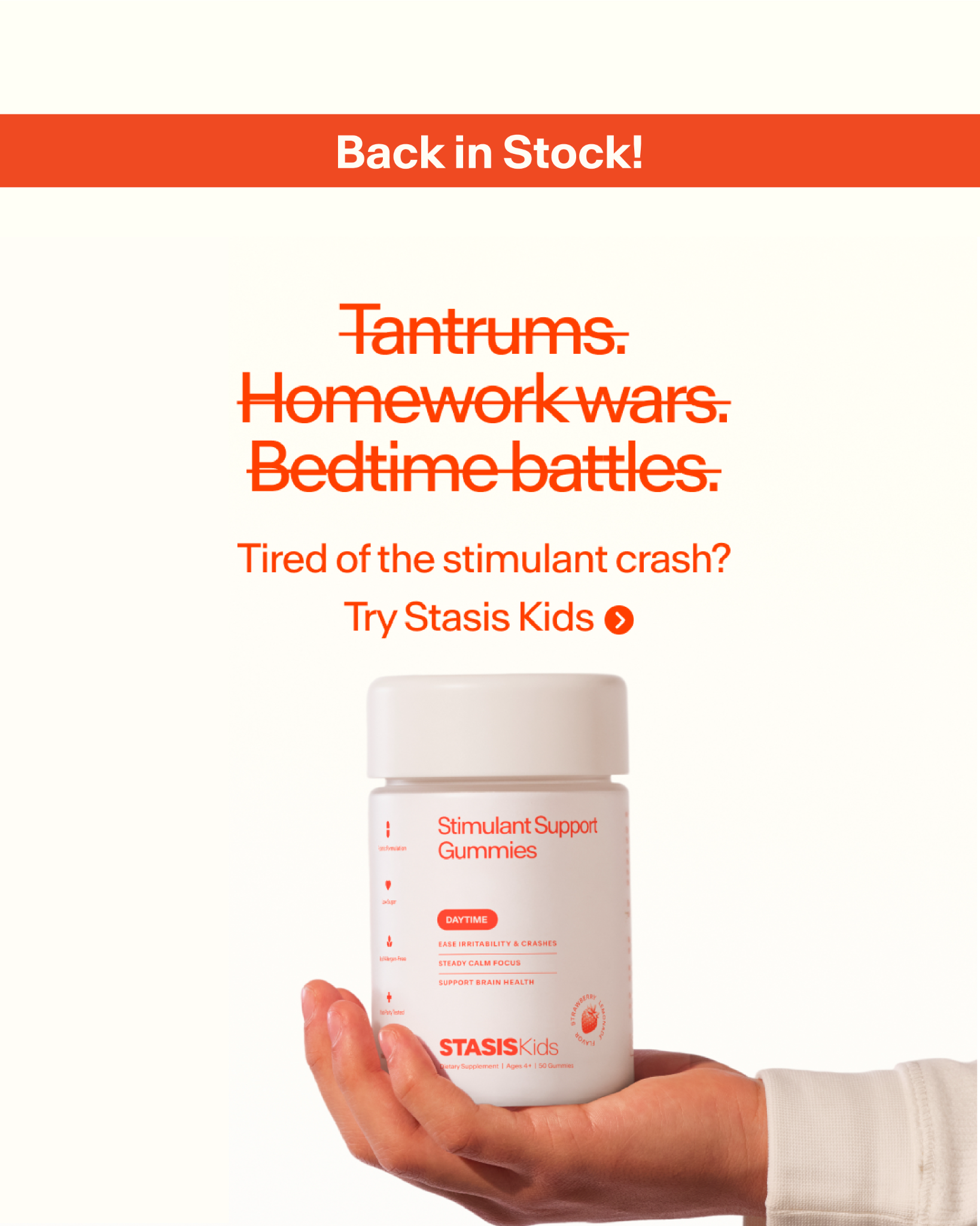 Stasis Kids Facebook ad