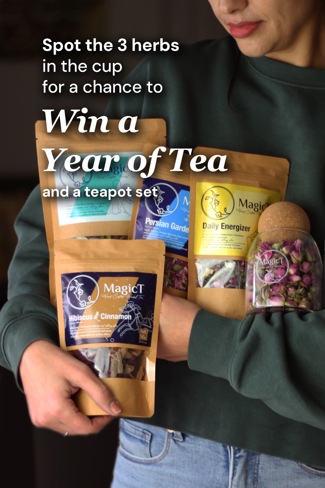Magic T Facebook ad: Win a Year of Tea