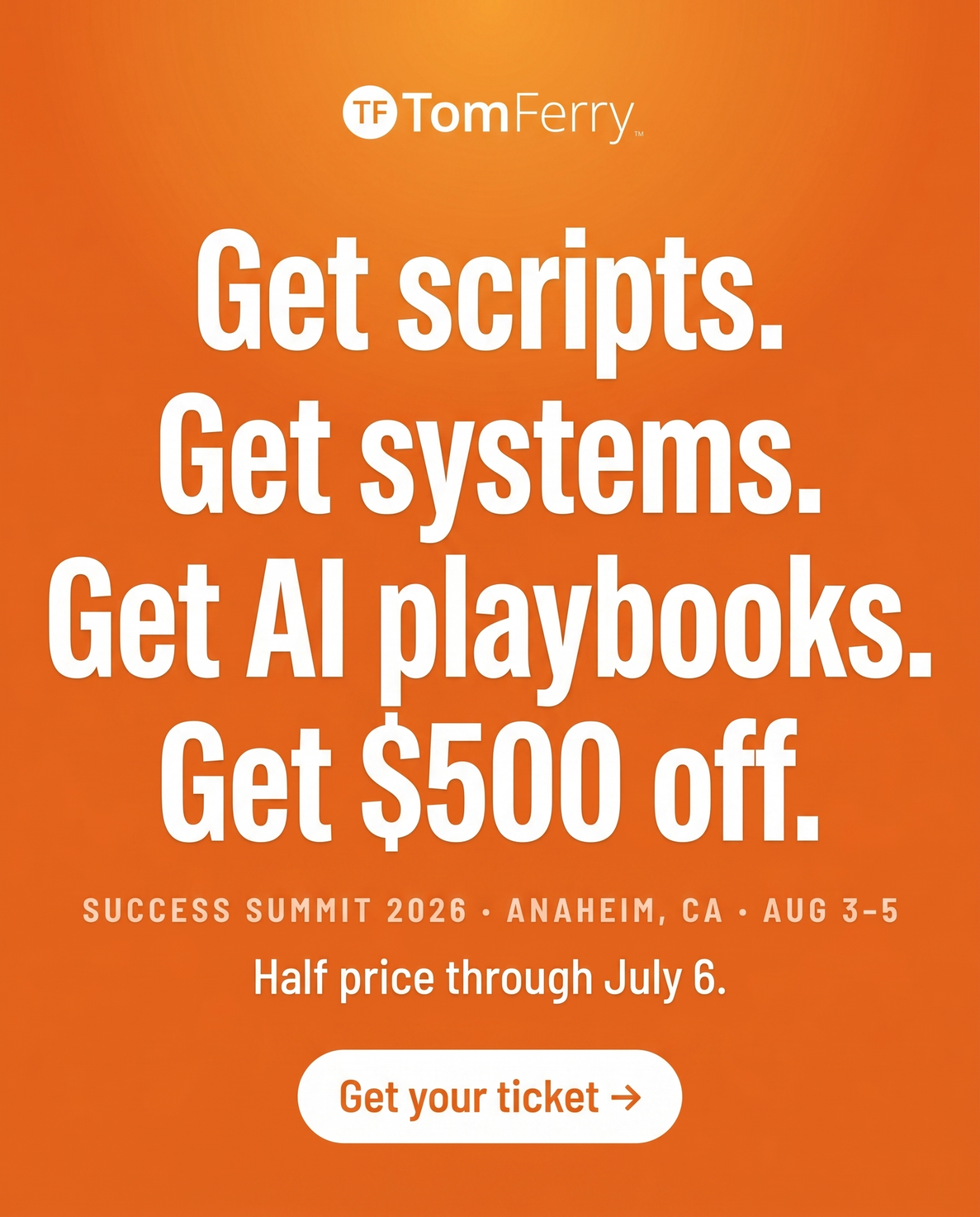 Tom Ferry Facebook ad
