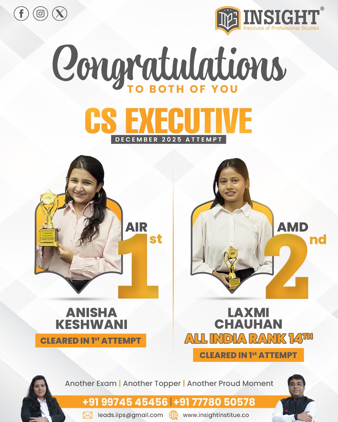 IIPS CS/Company Secretary Institute Facebook ad