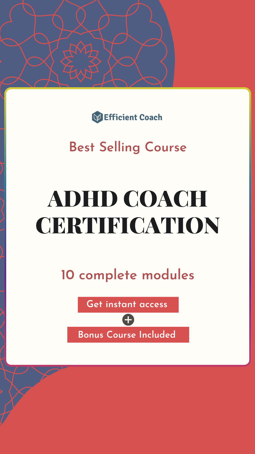 Efficient Coach Facebook ad