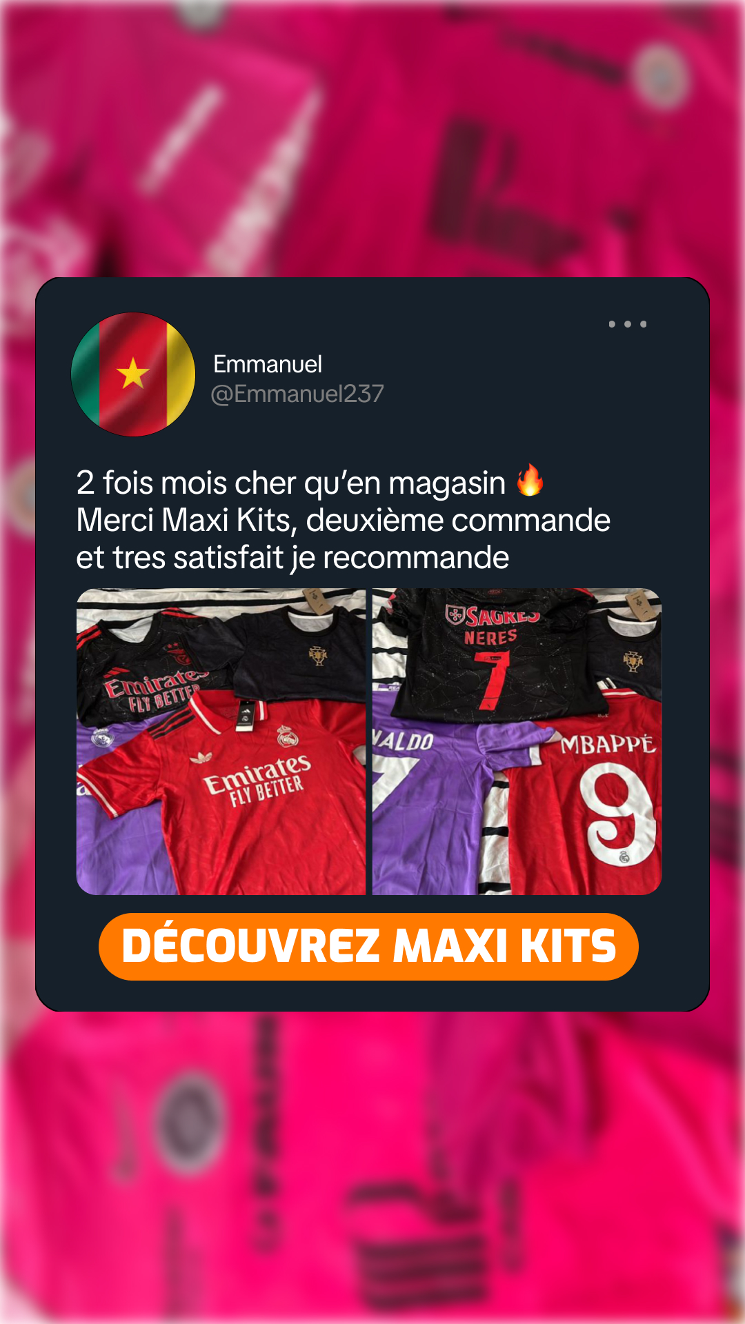 maxikits.com Facebook ad: Arrête de payer le prix fort.