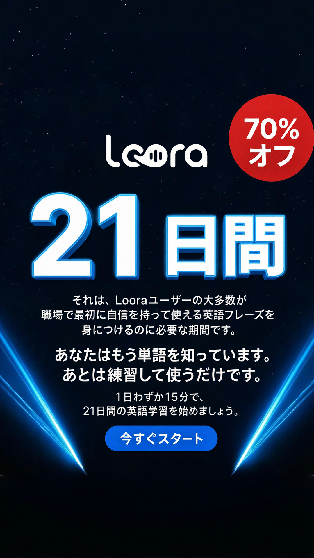 Loora: AI English Tutor Facebook ad