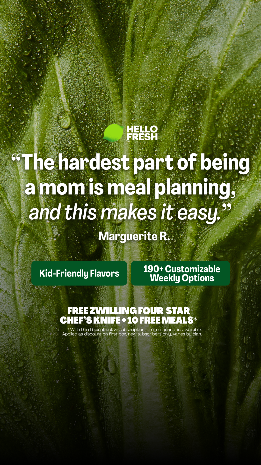 HelloFresh Facebook ad