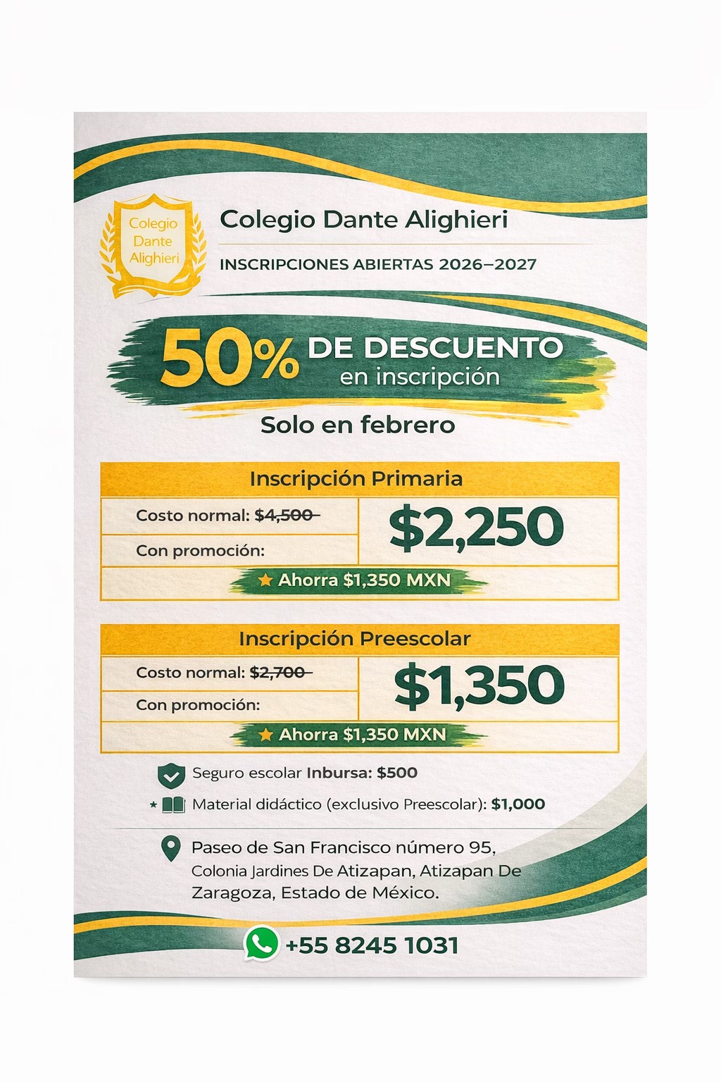 Colegio Dante Alighieri Facebook ad