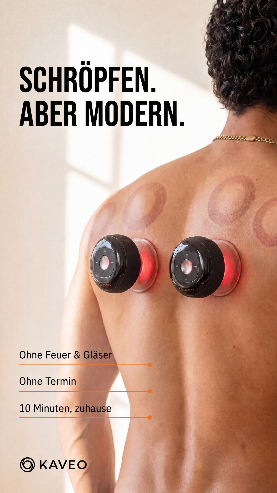 Kaveo Facebook ad: Schröpfen. Aber modern.