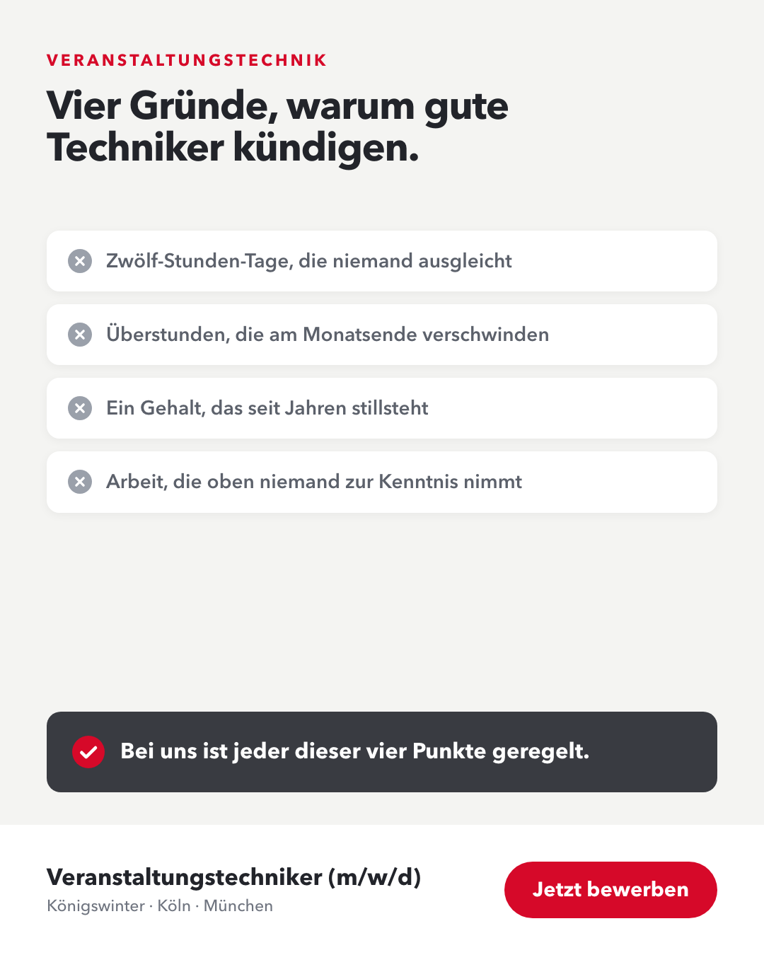 Brähler ICS Konferenztechnik Facebook ad: Bewerben in drei Minuten
