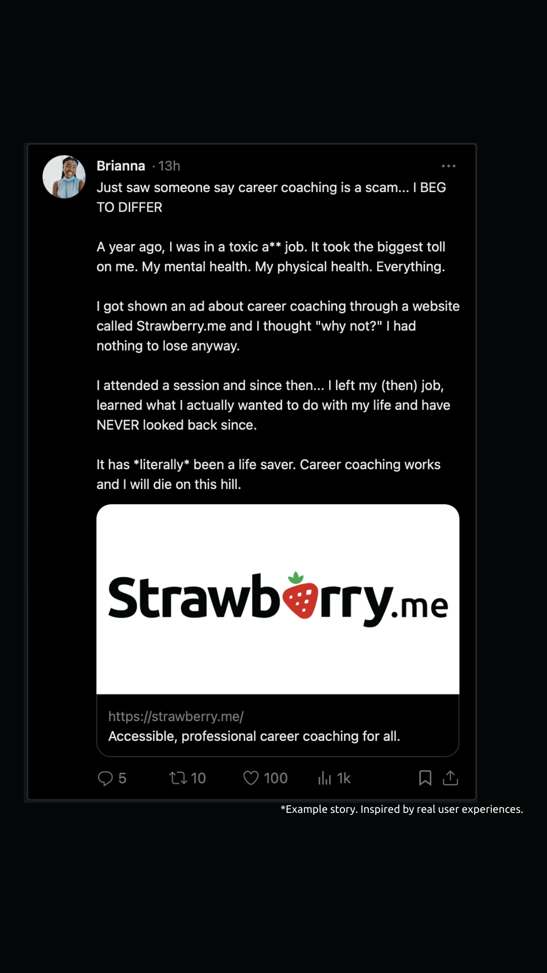Strawberry.me Facebook ad