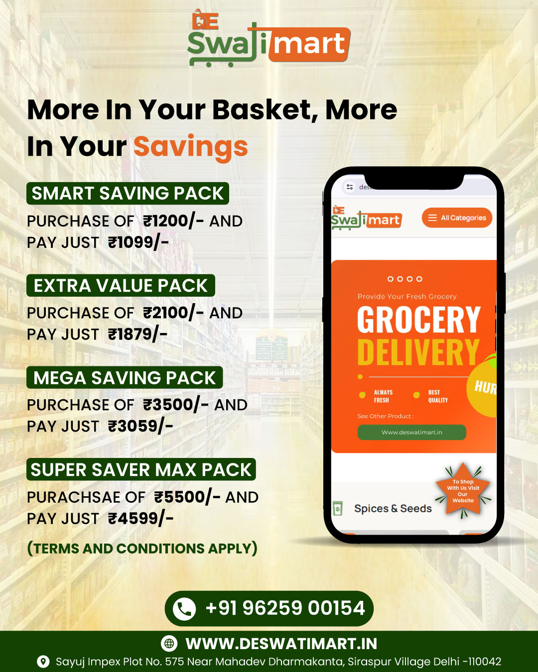 Deswatimart Facebook ad: De Swati Mart