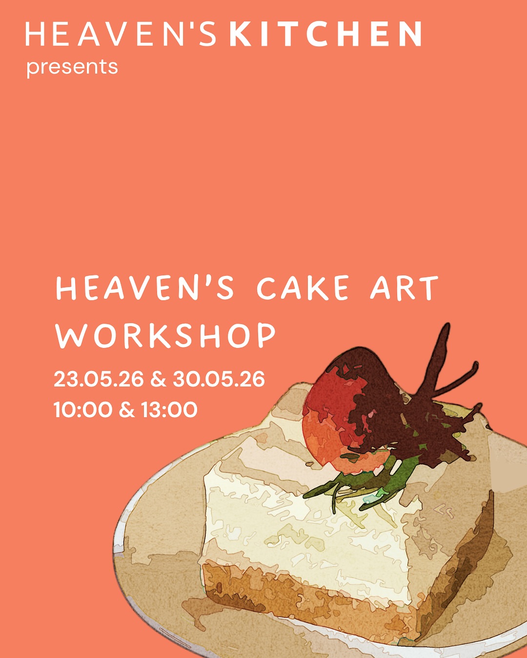 Heaven's Kitchen - Veganes Restaurant & Catering Facebook ad: Heaven’s Cake Art Workshop is coming