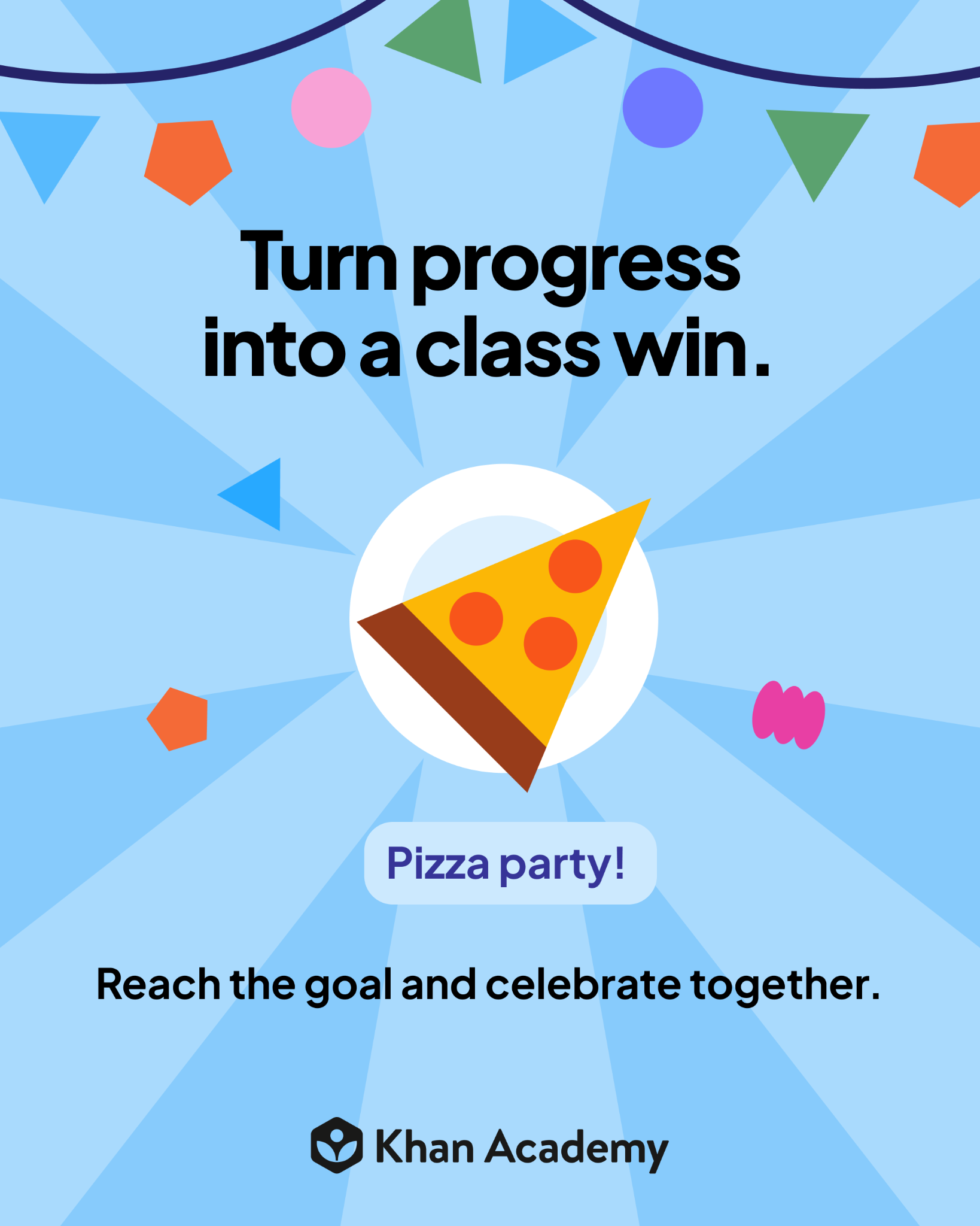 Khan Academy Facebook ad: Celebrate the class win
