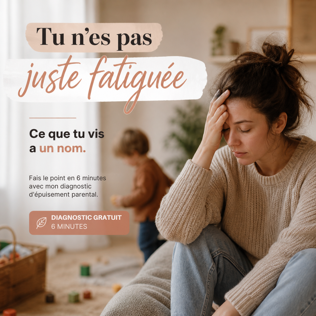 Karen Nagy - Coach Burnout Parental Facebook ad: Diagnostic gratuit en 6 minutes