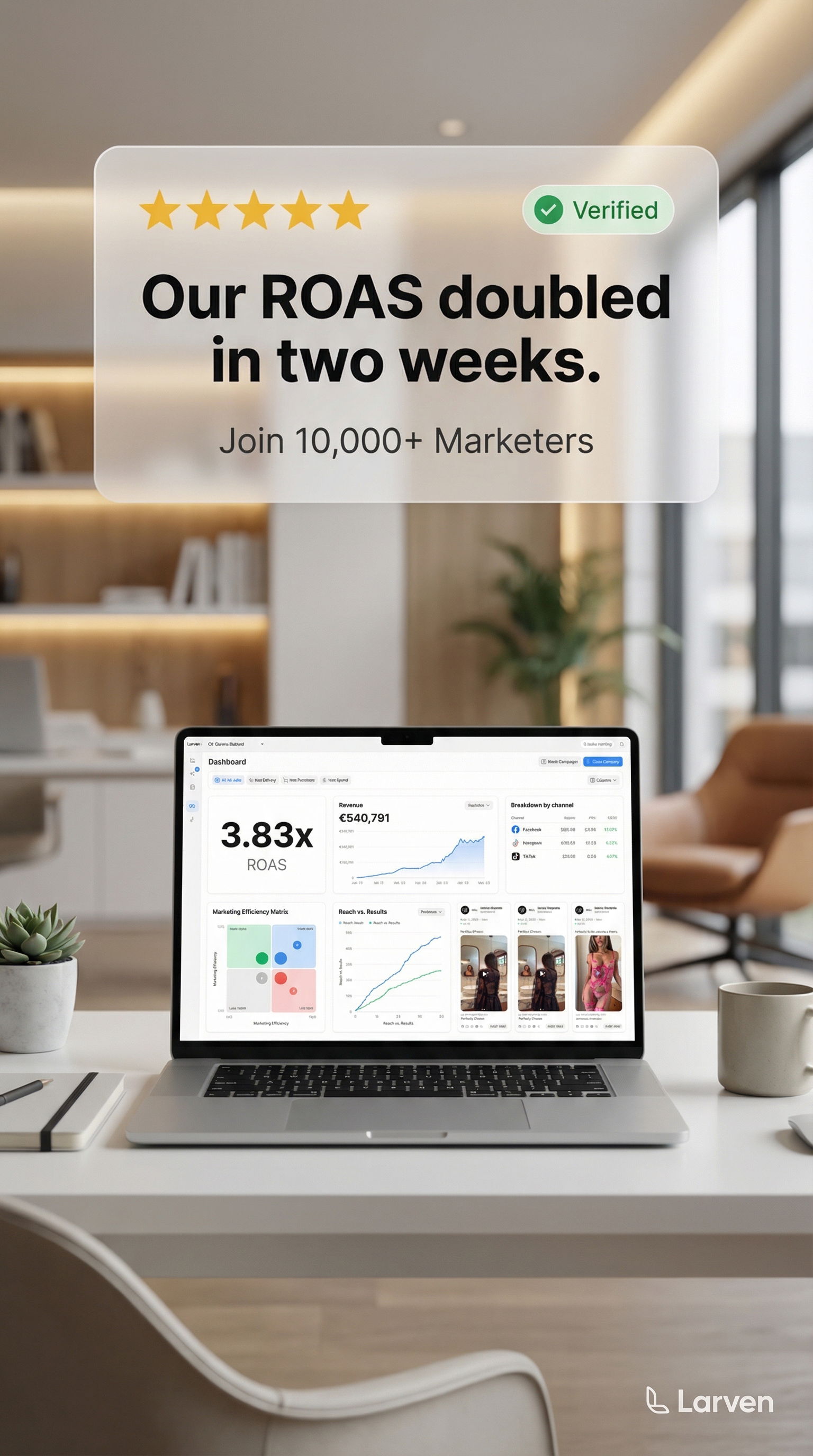 Larven AI Facebook ad
