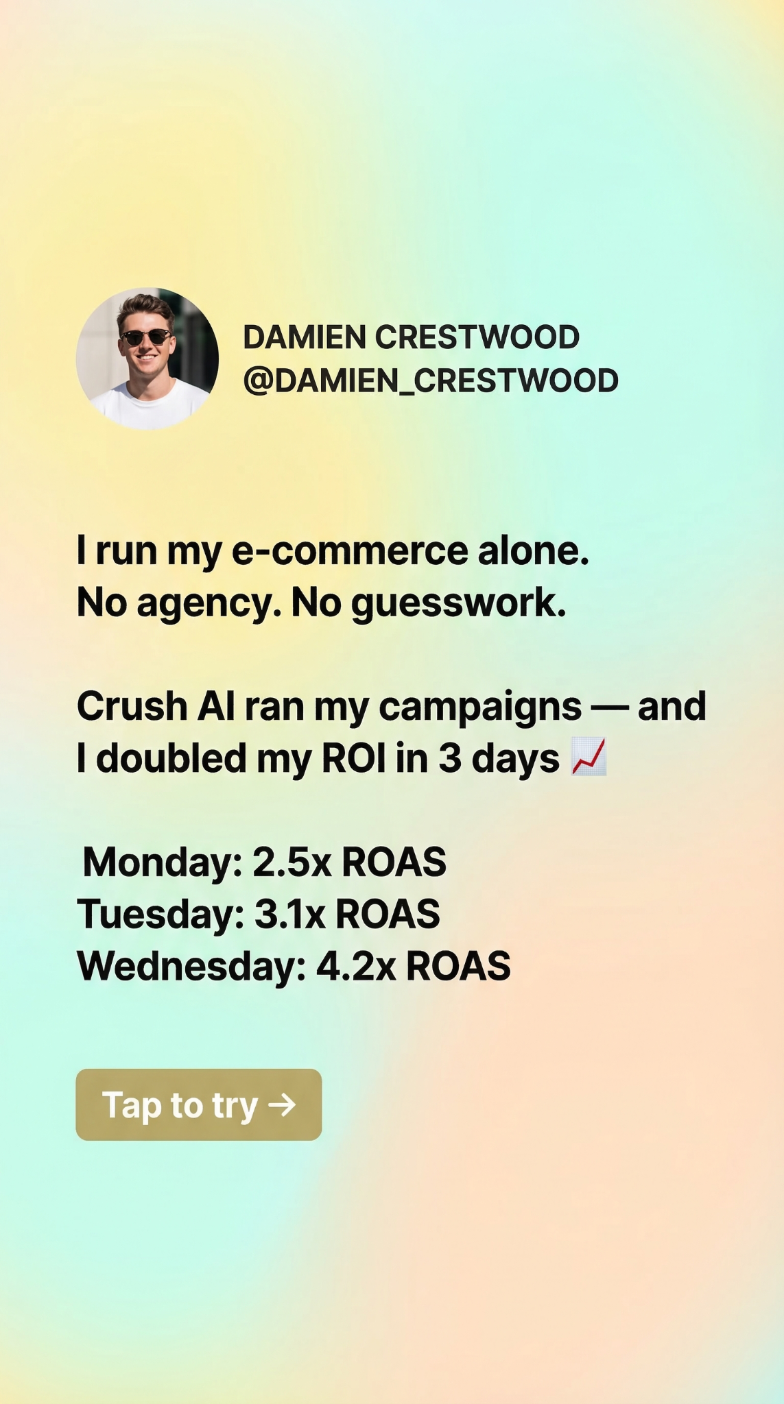 trycrush.ai Facebook ad
