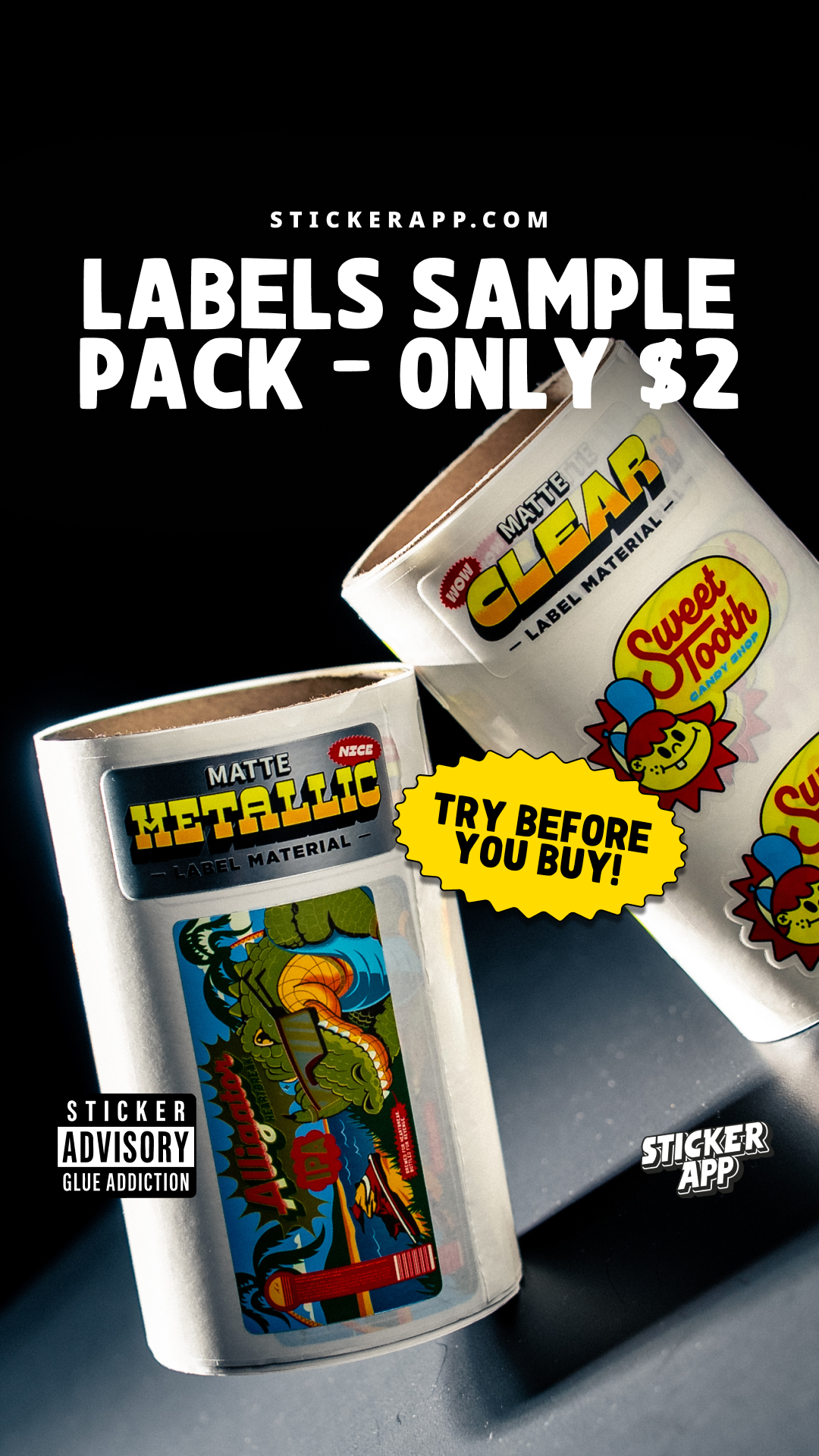 StickerApp Facebook ad