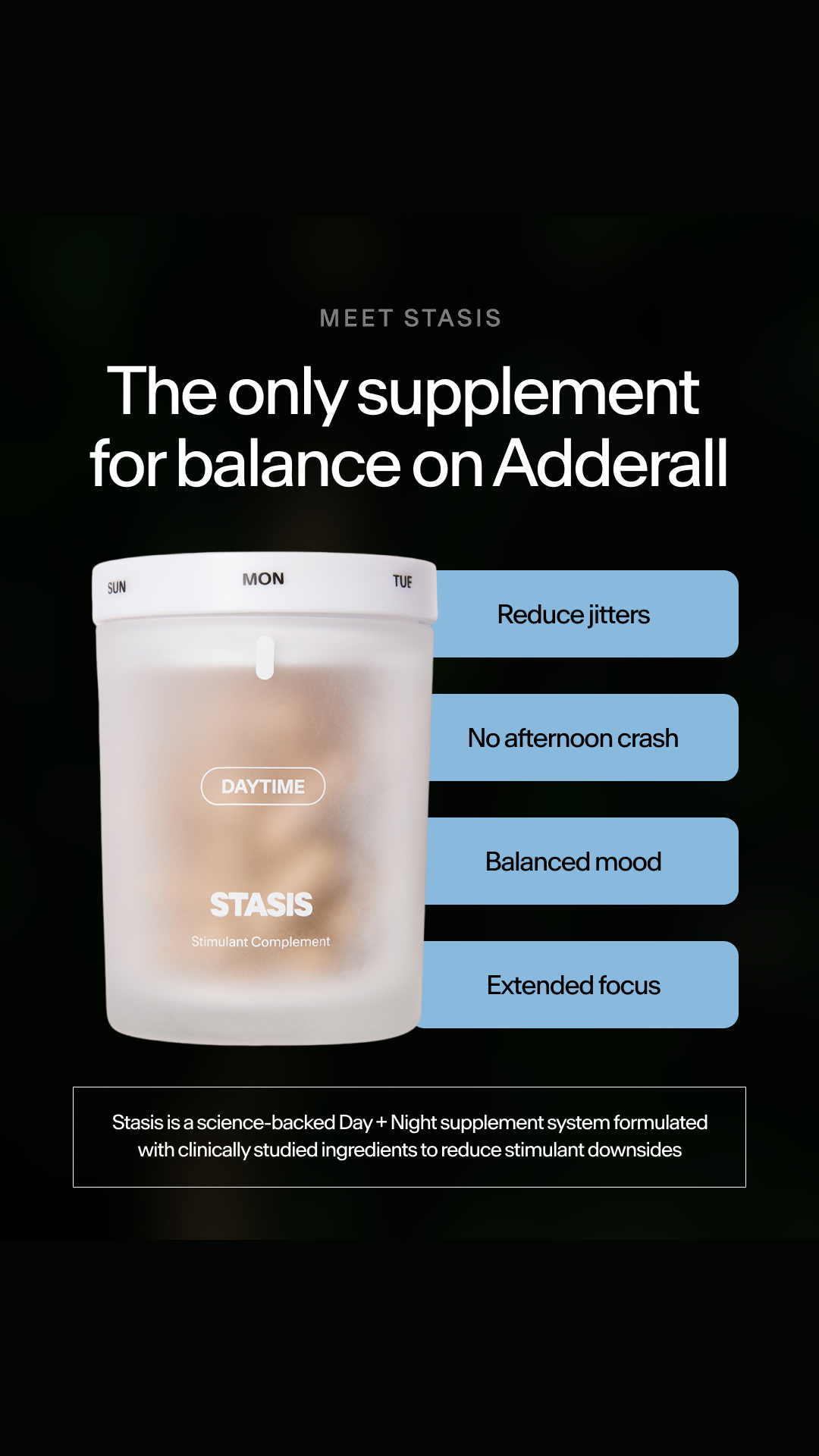 Stasis Facebook ad