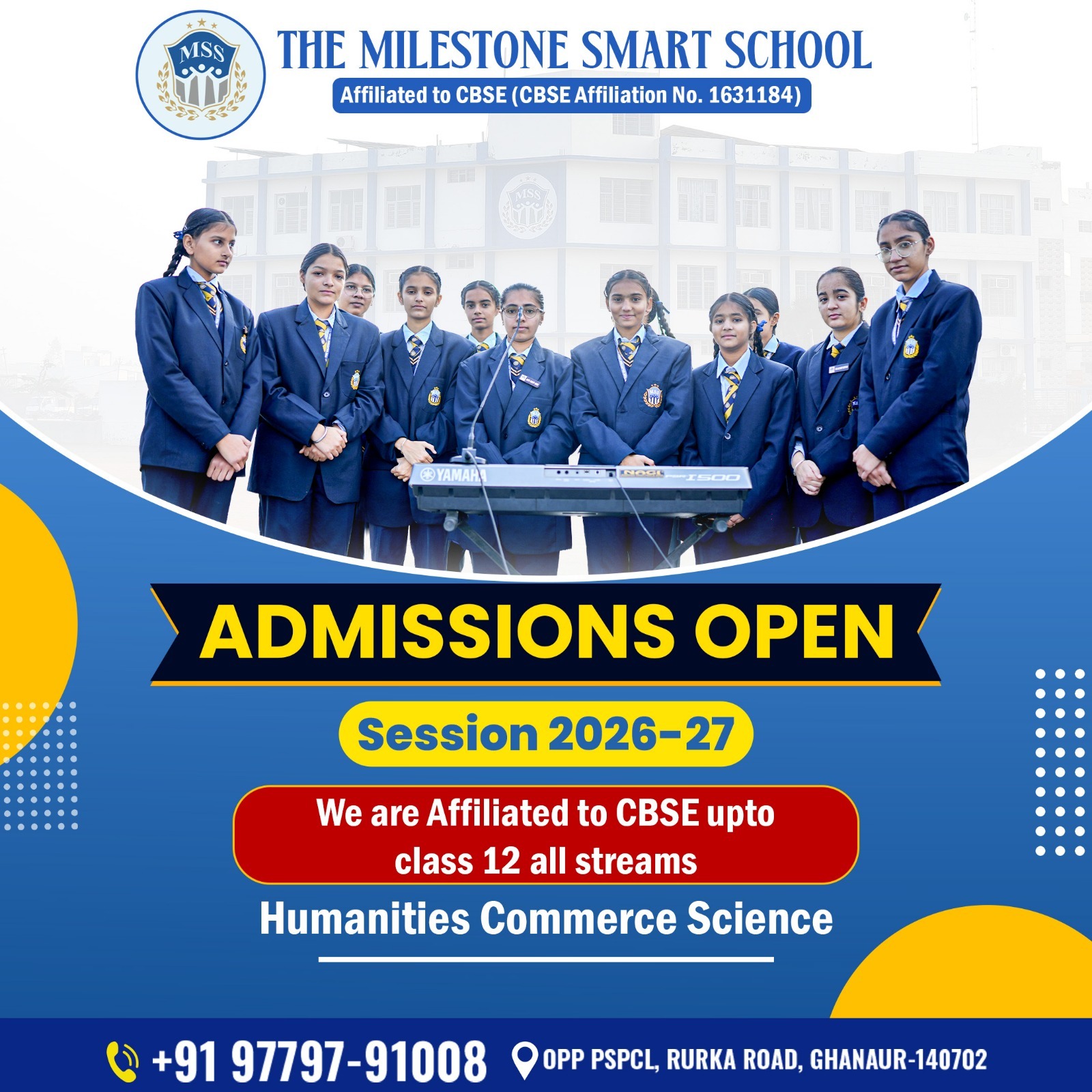 The Milestone Smart School,Ghanaur - Punjab Facebook ad: Admissions are now open at The Milestone Smart…