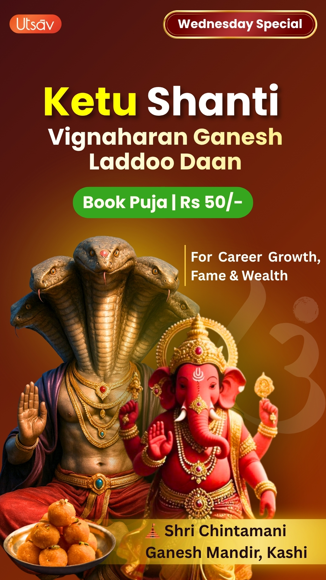 Utsav App : India’s most Loved  Puja Booking App Facebook ad