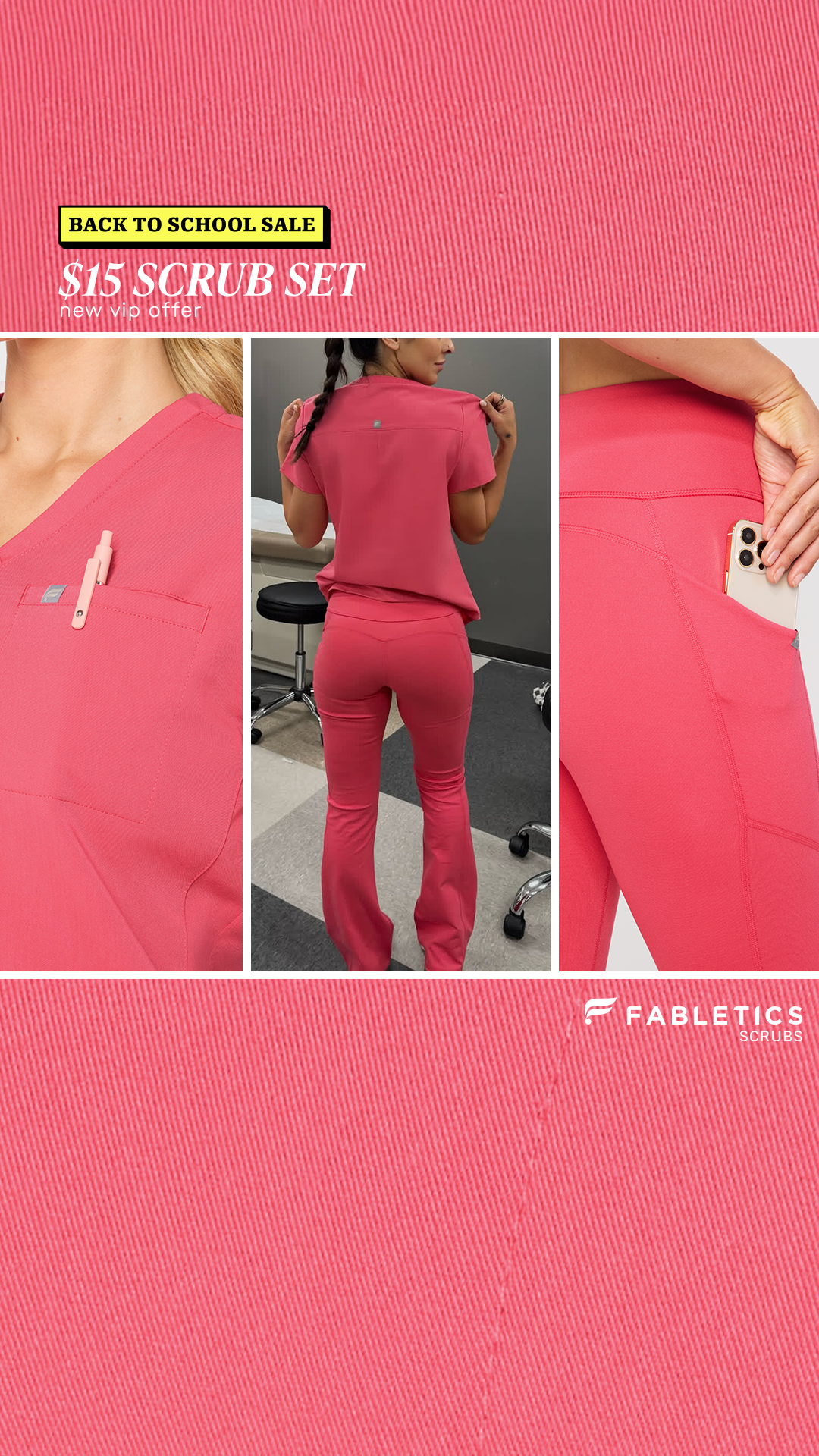 Fabletics Scrubs Facebook ad
