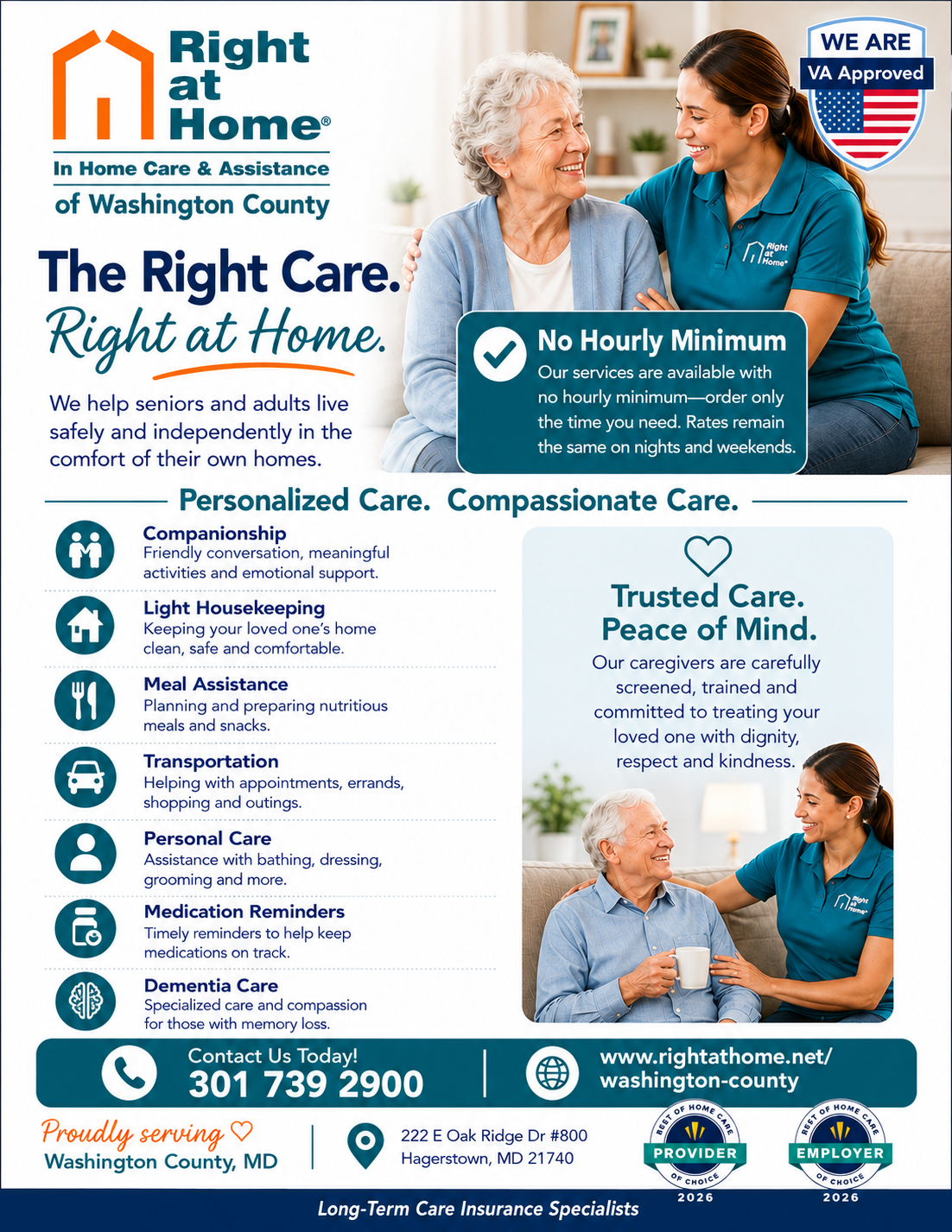 Right at Home of Washington County Facebook ad: Right at Home Washington County