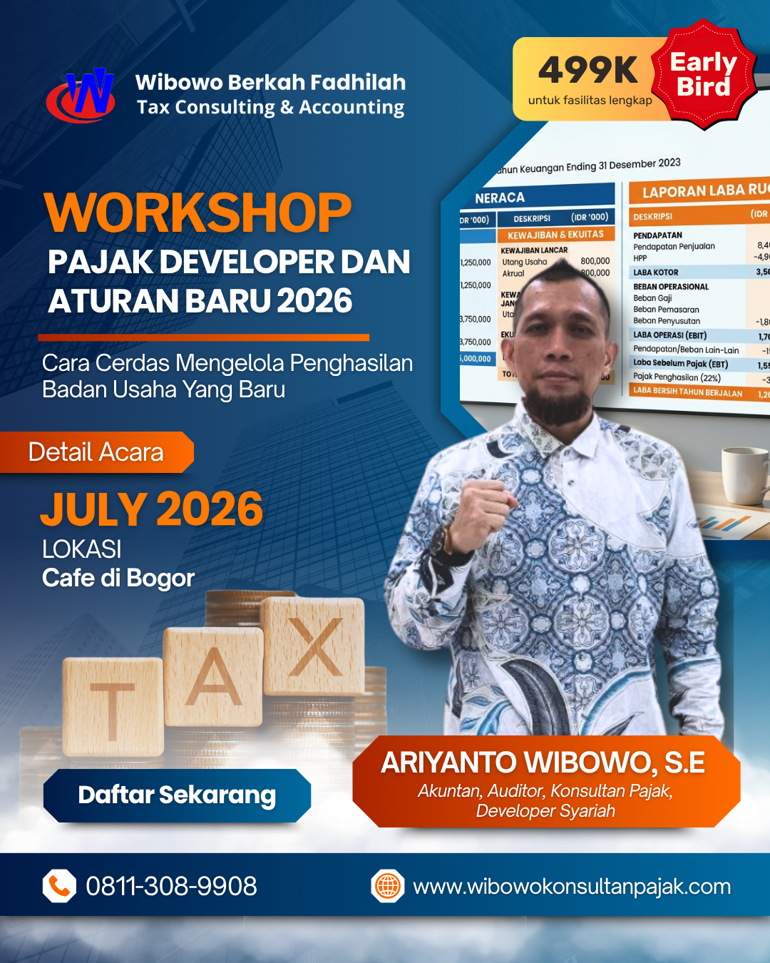 Konsultan Pajak Wibowo Facebook ad: Cara Cerdas Kelola Pajak & Penghasilan Developer