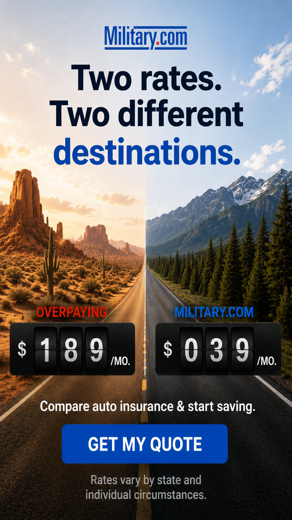 Military.com Facebook ad
