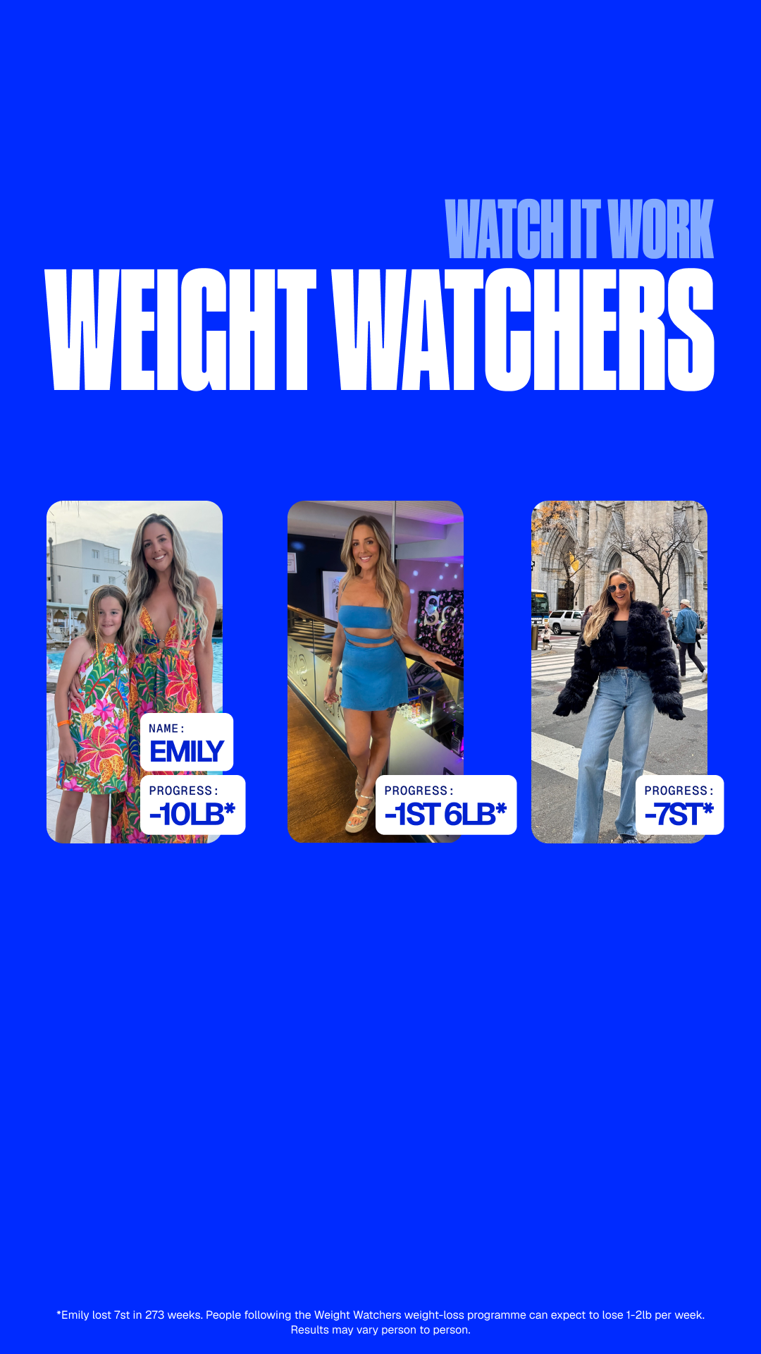 WeightWatchers UK Facebook ad
