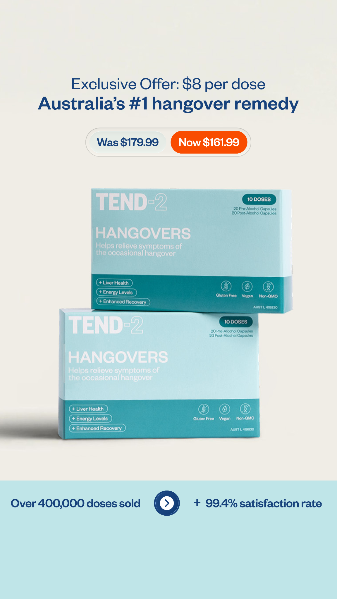 Tend-2 Facebook ad