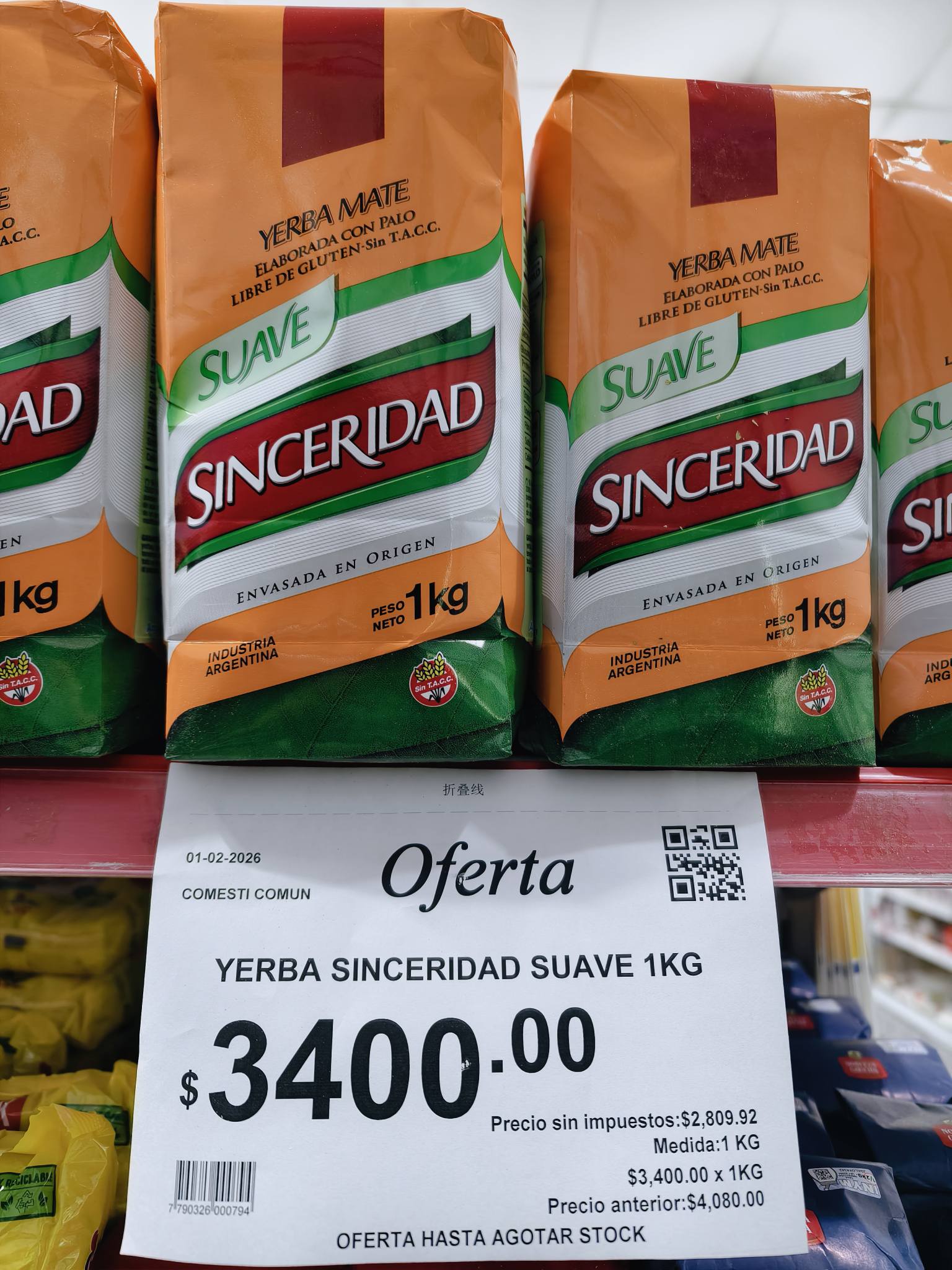 Supermercado Esperanza Facebook ad: Buenas tardes!