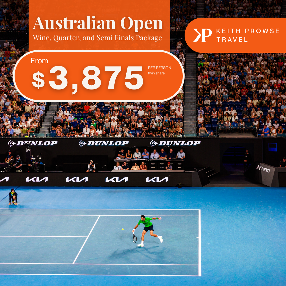 Keith Prowse Travel Facebook ad: Australian Open 2027 Packages