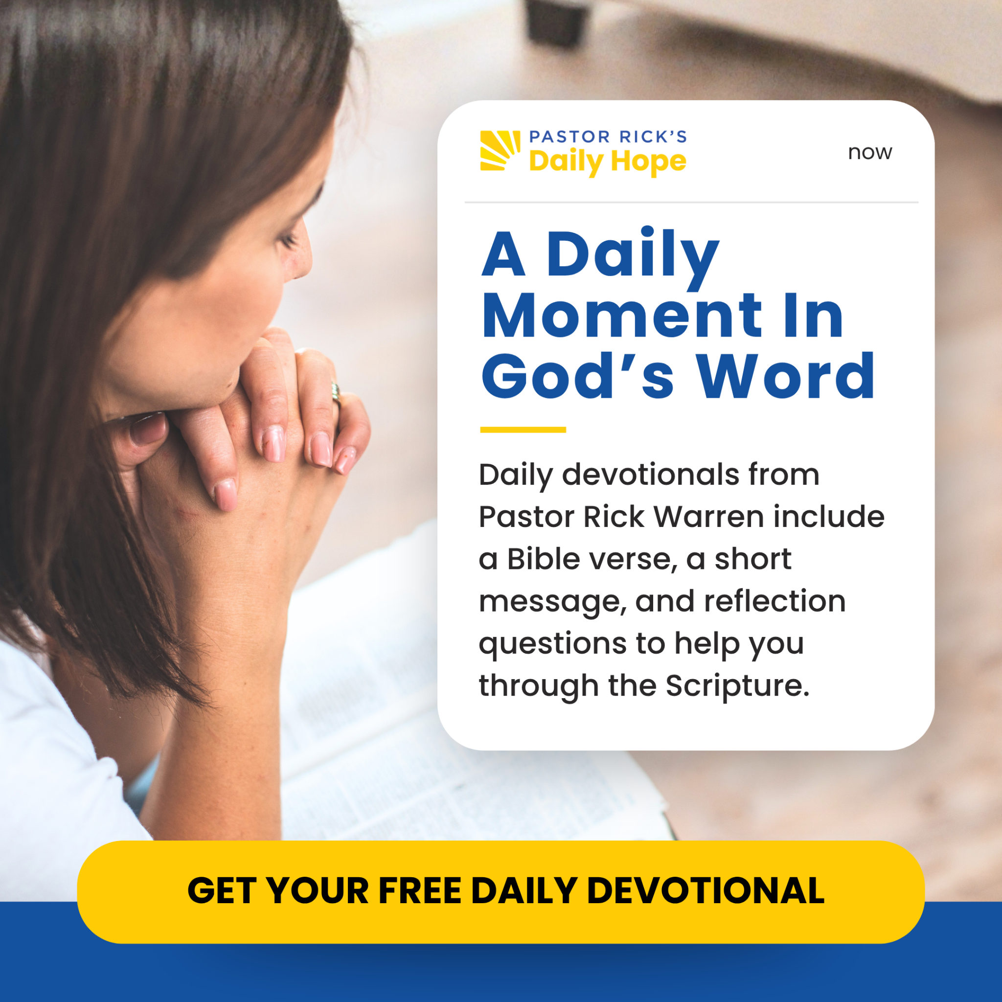 Pastor Rick Warren Facebook ad