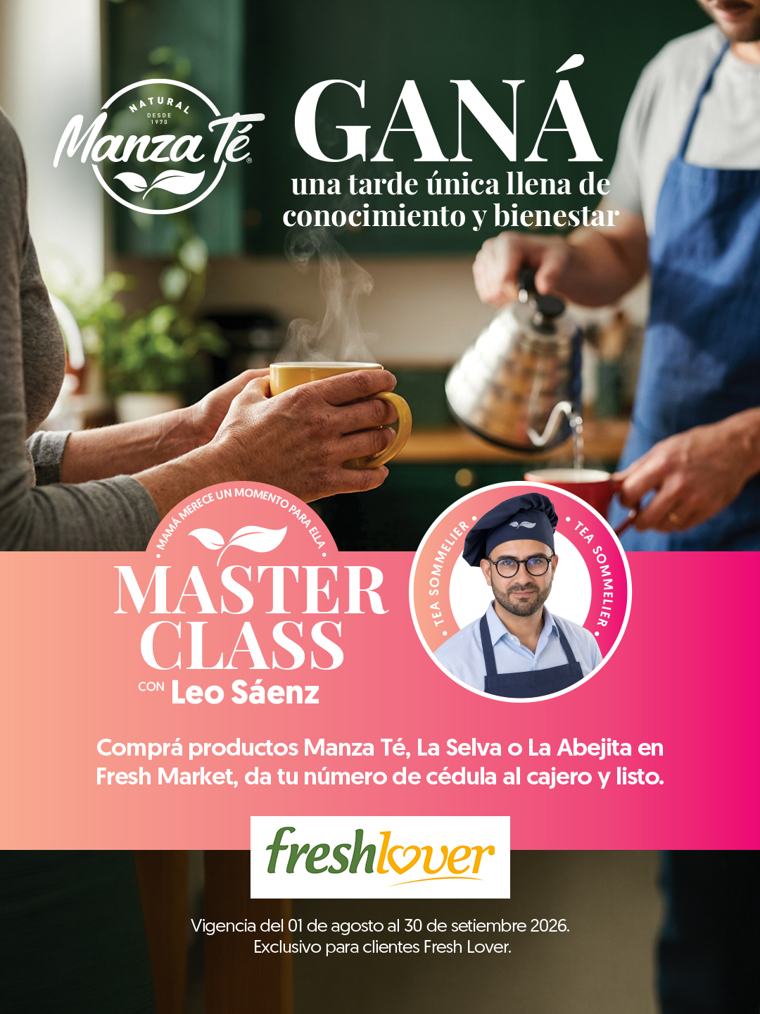 Manza Té Facebook ad: Leo Sáenz lleva 19 años con Manza Té…
