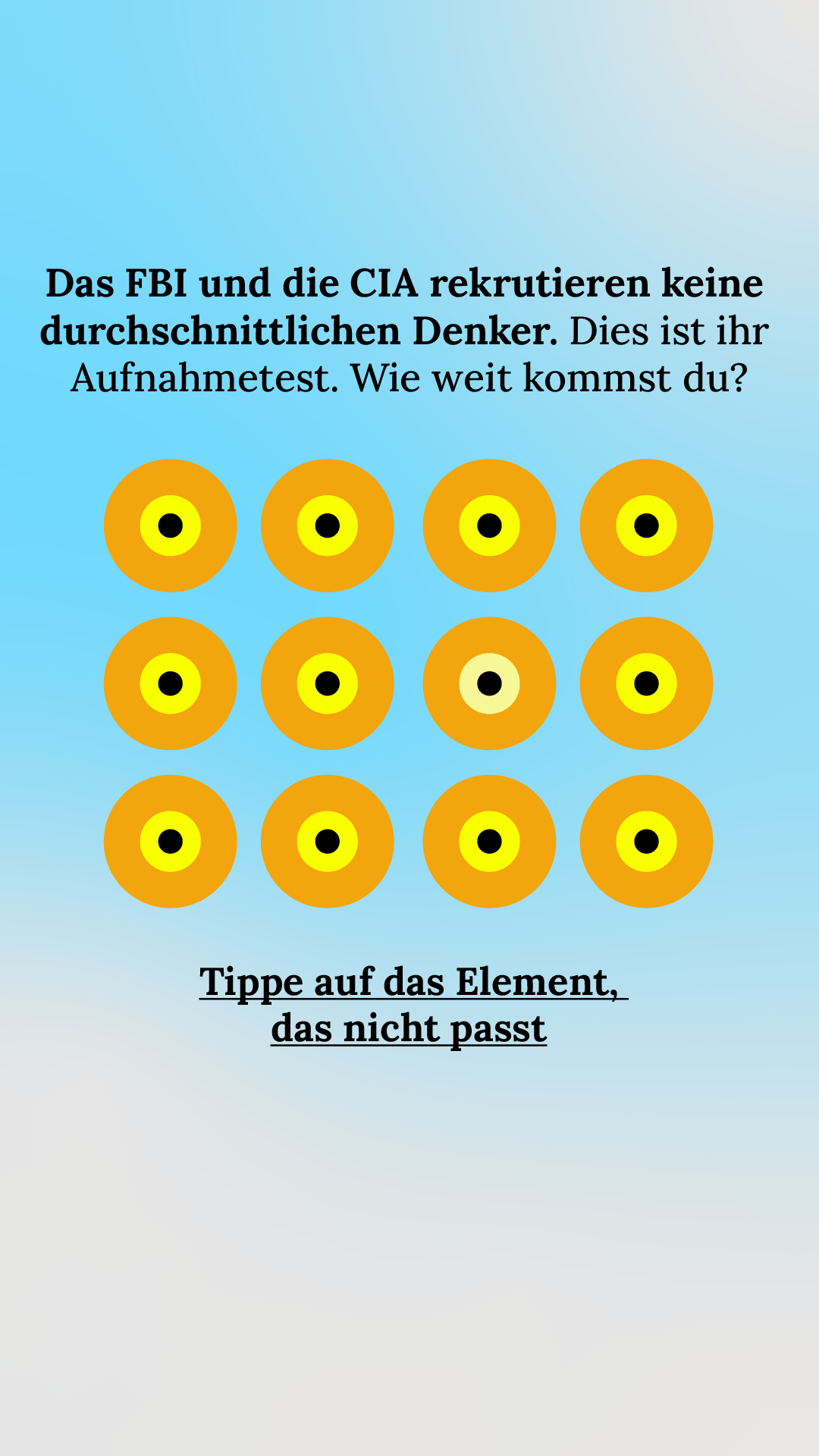 International Brain Test Facebook ad