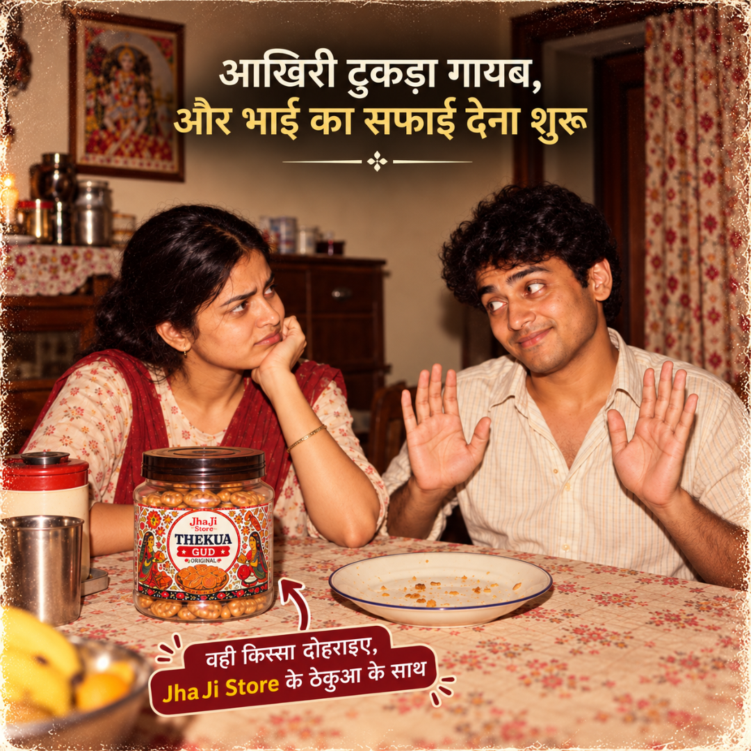 JhaJi Store Facebook ad: Jo ठेकुआ Jaldi Khatam Ho Jata Tha