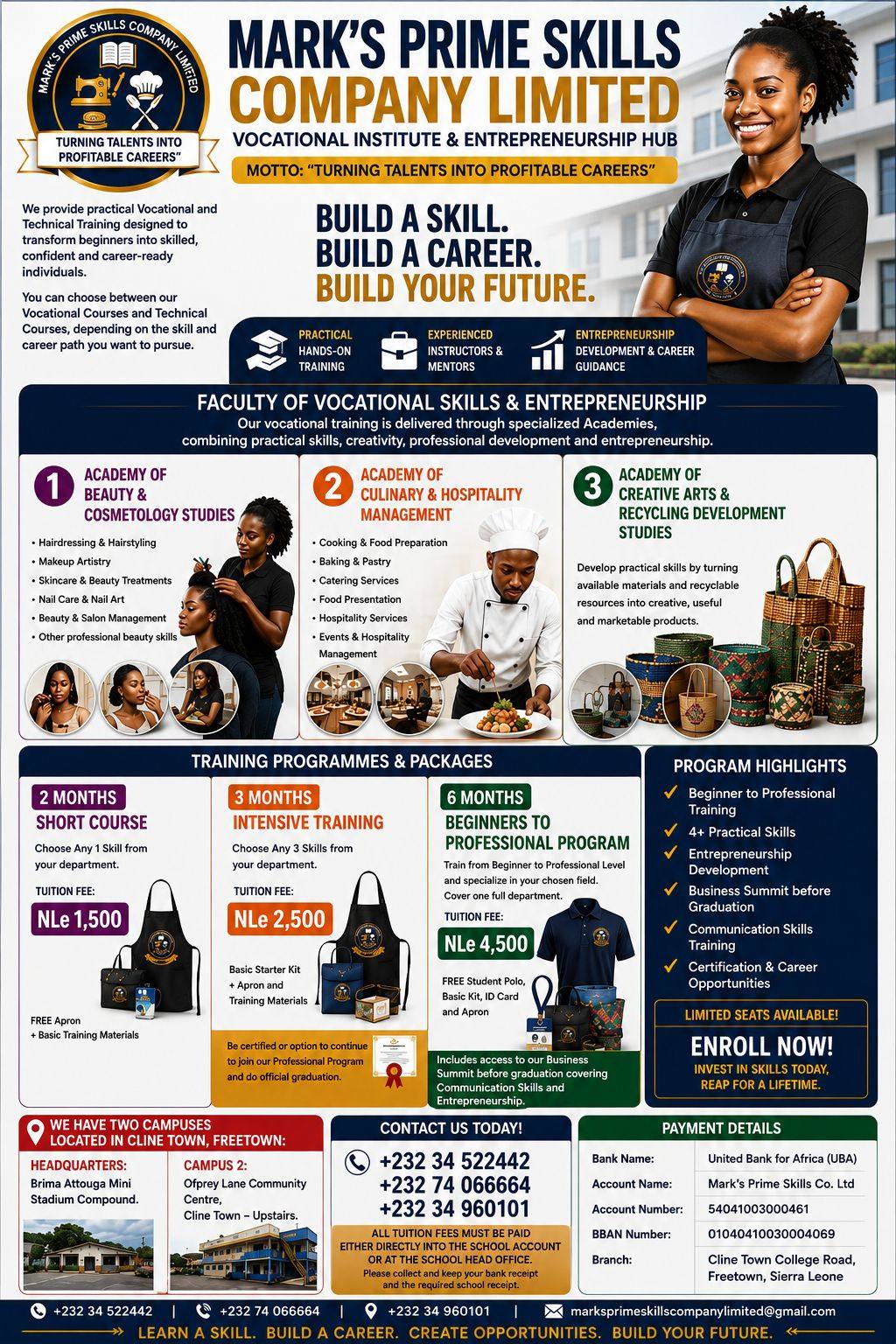 Mark's Prime Skills Company Limited Facebook ad: MARK’S PRIME SKILLS COMPANY LIMITED
